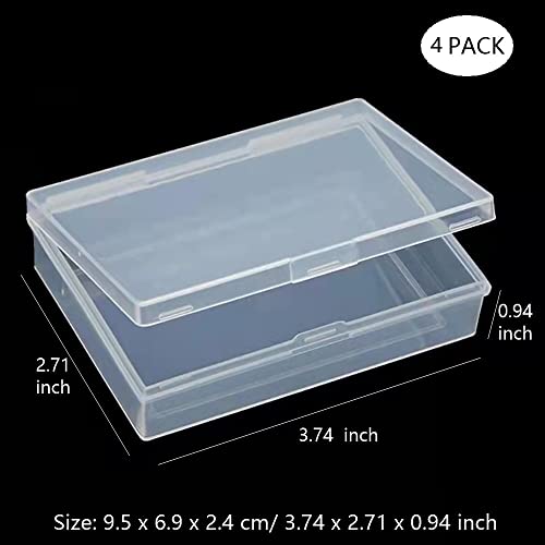 Clear Plastic Playing Card Cases - 4 Pcs Deck Holders