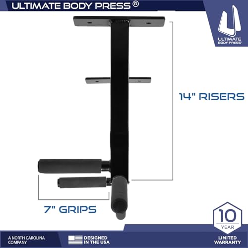Ceiling Mount Pull Up Bar with Reversible Risers - Ultimate Grip