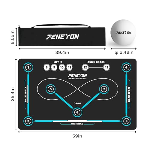 Peneyon B Field Hockey Training Mat - Indoor/Outdoor Stickhandling Practice Equipment