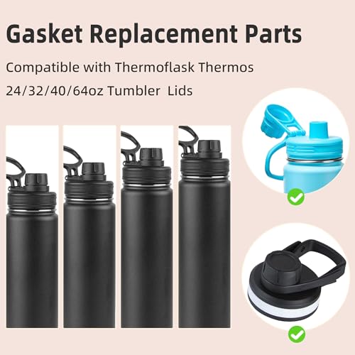 Silicone Gaskets for Thermoflask 24/32/40/64oz Bottles - 8 Pack