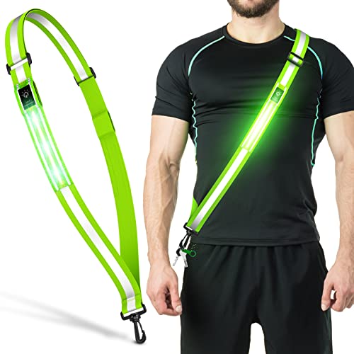 LED Reflective Safety Belt Sash - High Visibility Night Walking Gear