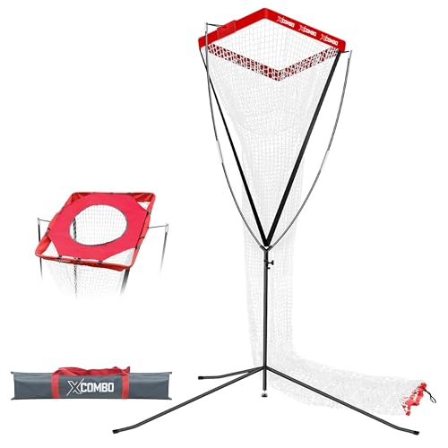 Volleyball Setter Spike Trainer - Adjustable Height, Red