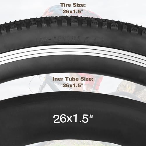2 Pack 26x1.5 Bike Tire with Tubes City Mountain Vintage Bicycle