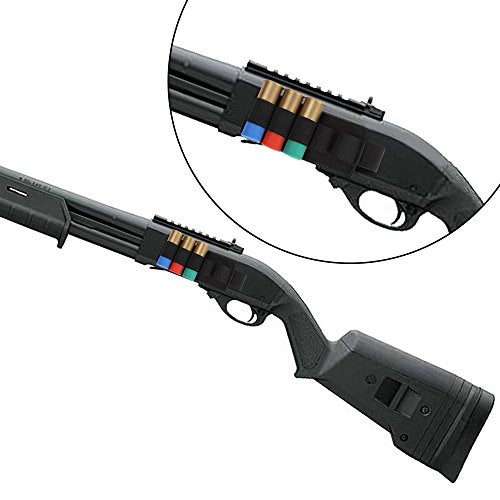 Tactical Nylon 12 Gauge Shotgun Shell Holder - Black