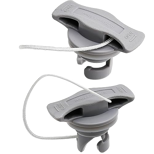 2 Pcs Inflatable Boat Air Valve Caps - Leak-Proof PVC Covers