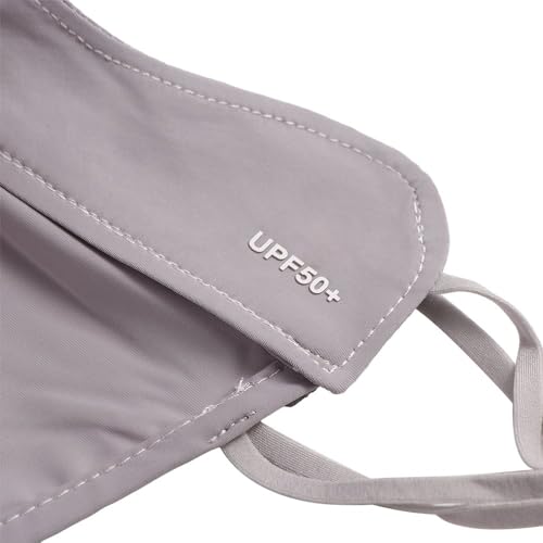Ice Silk Face Mask - UPF 50+ Sun Protection - Grey