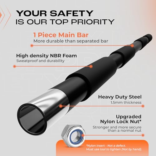 Heavy Duty Wall Mounted Pull Up Bar - Over Door Multi Grip Bar XSP