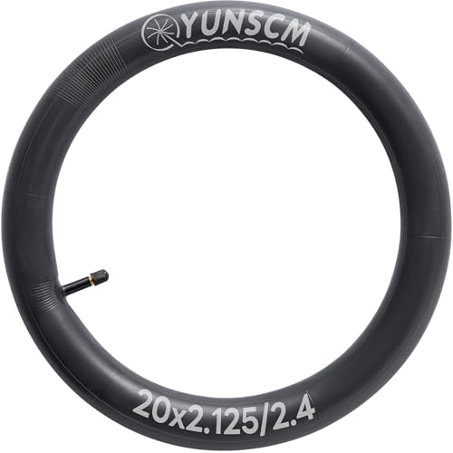 20-Inch Bike Tube with Schrader Valve - Fits 20x2.125 to 20x2.40