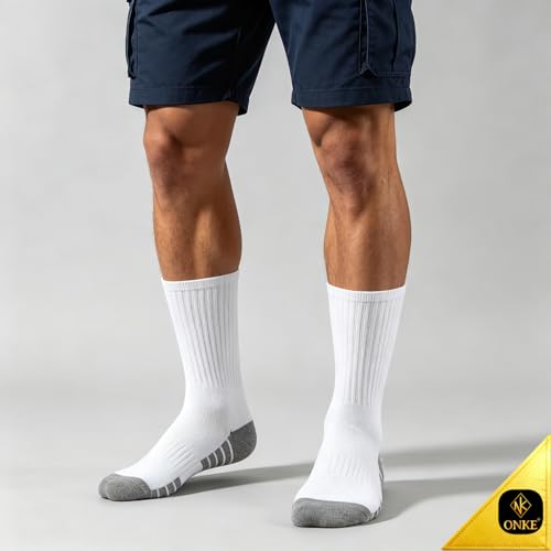 ONKE Seamless Athletic Work Socks for Men Heavy Duty Boot Max Cushion