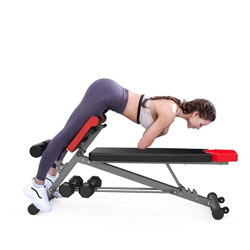 Adjustable Weight Bench & Roman Chair - Multi-Functional Home Gym