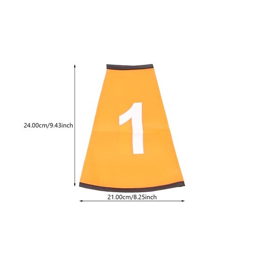 ibasenice 10 Pcs Numbered Cone Covers Sports Cones Covers Soccer Cone Collar Traffic Cones Training Marker Cone Number Cover for Soccer Basketball Football Outdoor Game
