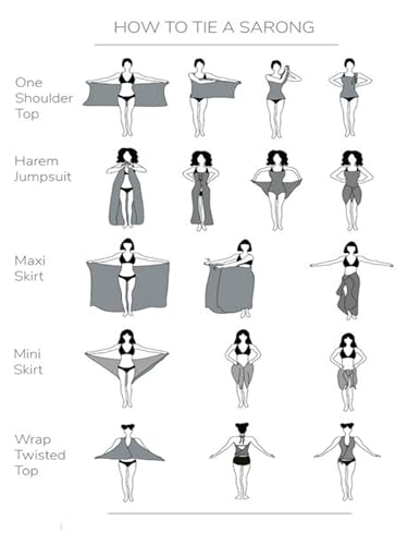 Chiffon Sarong Swimsuit Coverup - Beach Wrap - One Size - White