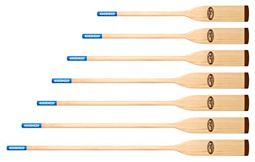 8' Natural Finish Wood Oar with Comfort Grip - Lightweight