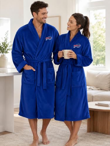 Unisex Silk Touch Bathrobe - New York Giants NFL Robe