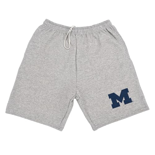 Men's Athletic Sweat Shorts with Logo - University of Michigan, Large