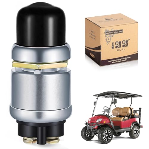 10L0L Black Universal Golf Cart Horn Switch Button 12V/15A Floor Mount with Dust Cover
