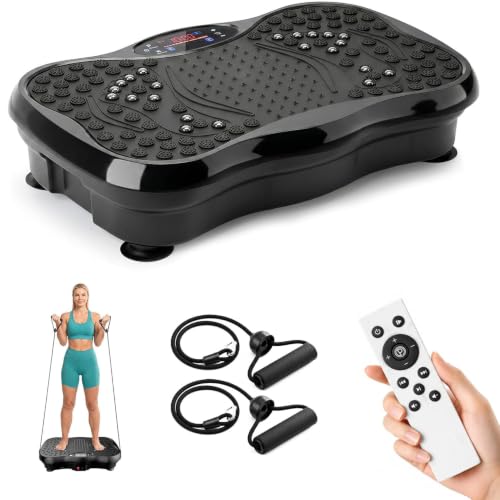 Vibration Plate Exercise Machine - 450lbs Capacity, Bluetooth, 99 Speed Levels
