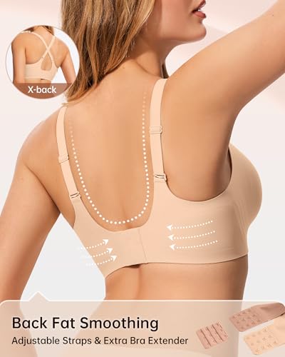 LetsJoli Jelly Bras for Women No Underwire Water Drop Wireless Supportive – Medium/Skin