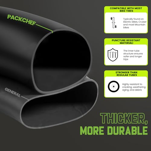 PAKCHEF 20x3 Fat Tire Inner Tube – Heavy-Duty Butyl 2-Pack with Schrader Valve