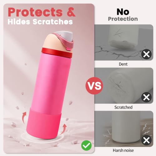 Tall Boot for Owala Freesip Water Bottle - Bright Pink, 24oz