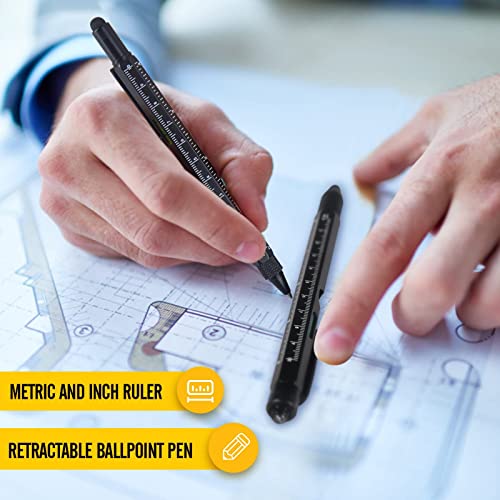Jasee 9-in-1 Multi-Tool Pen with LED Light and Stylus - Gift for Men Dad Husband