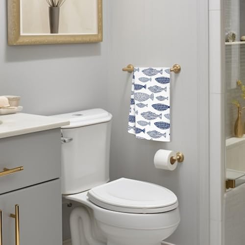 Coastal Ocean Fish Kitchen Hand Towel - 16x24 Inch - Ocean4