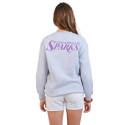 Women's WNBA Official Velvet Plush Crew Sweatshirt - Los Angeles Sparks, Medium, Heather Gray