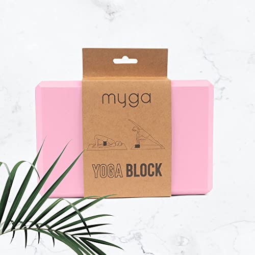 Yoga Block - Lightweight EVA Foam Non-Slip Brick for Balance - Dusty Pink