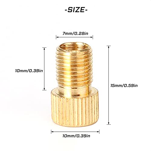 5-Pack Bike Presta Valve Adapters for Schrader Pump Conversion
