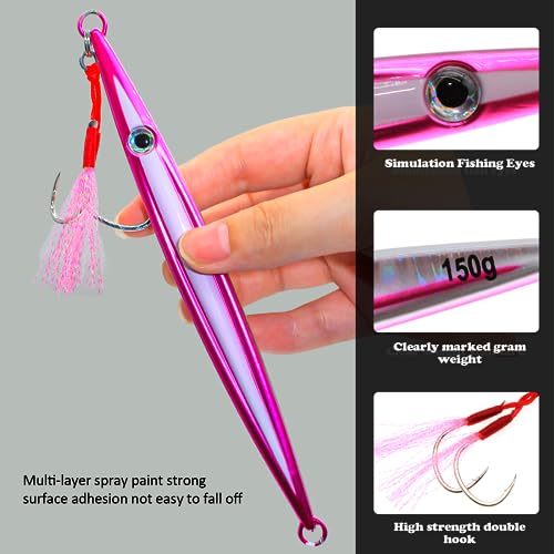 Vertical Jig Fishing Lure - 150g Purple Saltwater Bait