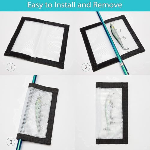 Fishing Lure Wraps - 2 Pack Clear PVC Rod Hook Protectors