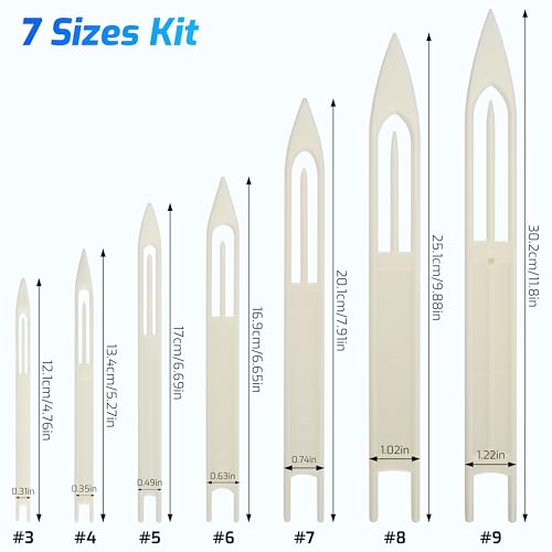 Plastic Weaving Needles Kit - 7 Sizes for Net Making & Repair
