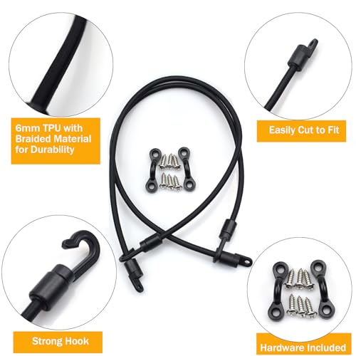 Rod Tamer Deck Mount Rod Straps - Black, 2 Pack