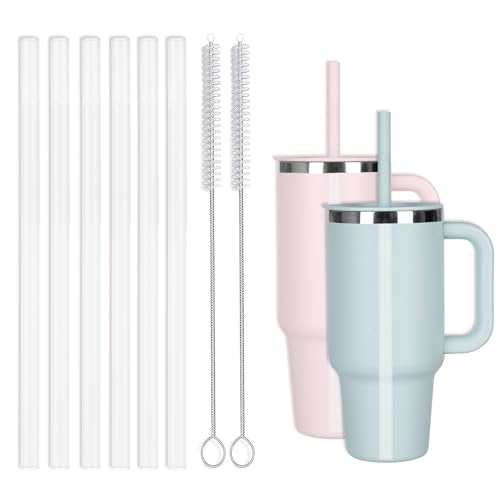 Replacement Straws for Hydro Flask 40 oz Tumbler - 6 Clear Straws