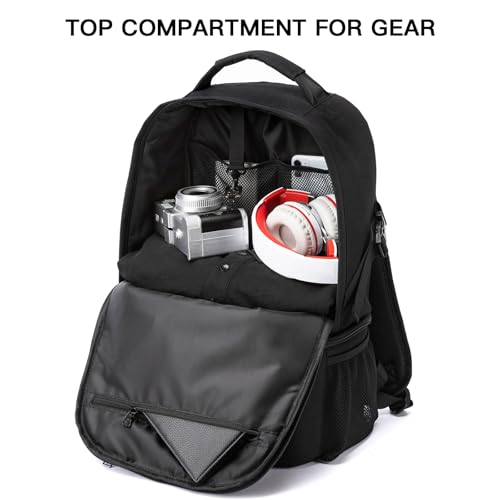 TUGUAN Insulated Dual Compartment Cooler Backpack for 16 Cans - Black 8901