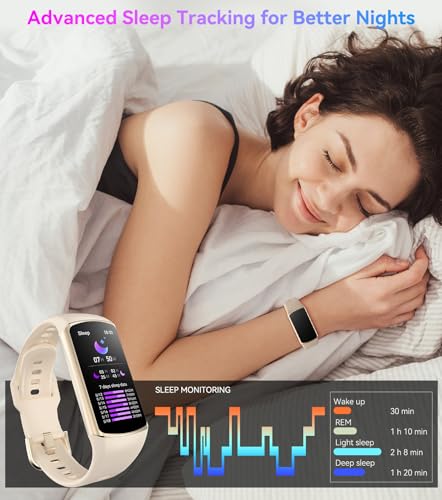 Smart Watch Fitness Tracker - 24/7 Health Monitor, IP68 Waterproof - Champagne Gold