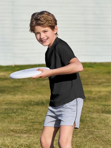 Boys Quick Dry Athletic Performance T-Shirt - Black, 5-6 Years