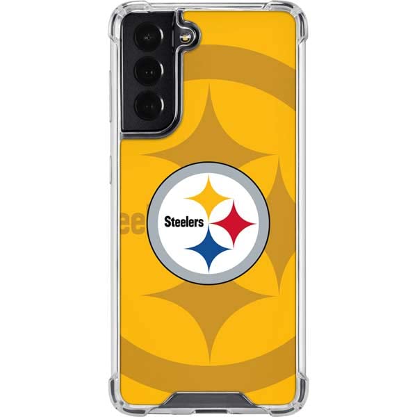 Clear Phone Case for Galaxy S22 - NFL Pittsburgh Steelers Design