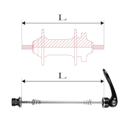 Bike Quick Release Skewer Front & Rear Axle - Road-Black