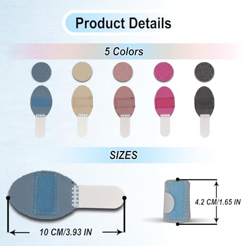 Finger Splint Support Brace Kit - 5 Pcs Adjustable Finger Protectors in 5 Colors