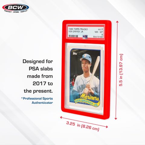 BCW Red Graded Card Slab Bumpers for PSA Slabs 2017+ | Pack of 6