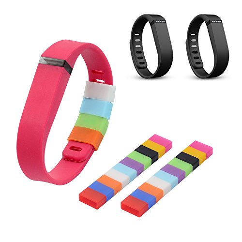20Pcs Protective Silicone Fastener Rings for Fitbit Flex - Mixed Color