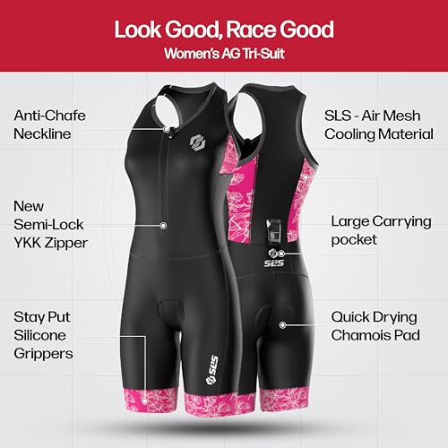 Women's One-Piece Triathlon Suit - Comfortable & Durable FRT Fabric