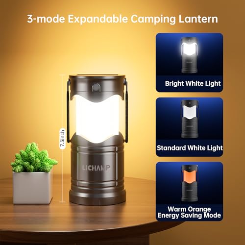4-Pack Solar Camping Lanterns USB Rechargeable LED Emergency Lanterns with 3 Modes
