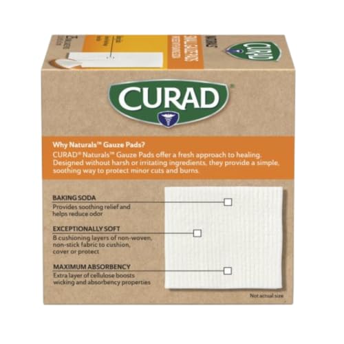 Small Gauze Pads with Baking Soda for Wound Care - 2" x 2" - 25 Count