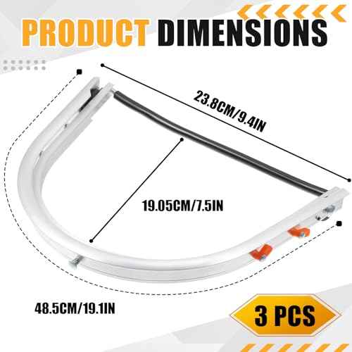 Zonon 3 Pcs Aluminum Face Shield Adapter for Grinding Cutting Cap Style Hard Hat Safety Face Mask Shield Visor Bracket (White)
