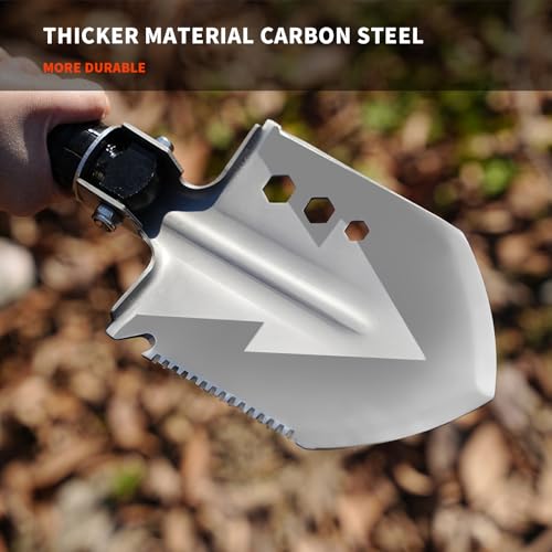 NIPURA Axe+Shovel Set Camping Foldable Digging Shovel MultiTool Steel Tactical Kit