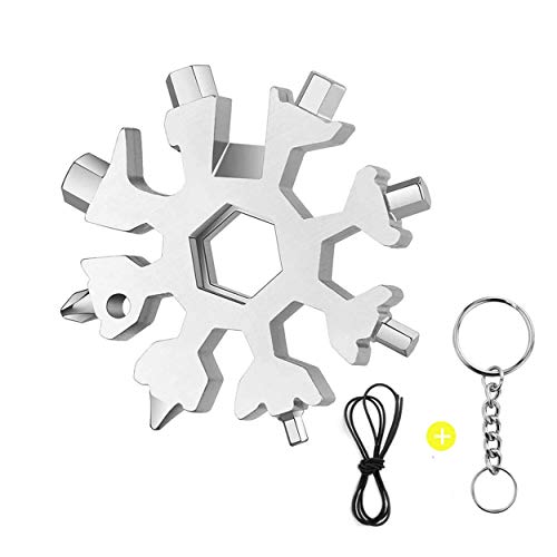 Mens Stocking Stuffers, 18 in 1 Snowflake Multitool, Stocking Stuffers for Adults, Christmas Gifts for Men,Birthday Gifts for Men Husband, Gadgets Gifts for Women, Snowflake Multi-Tool,Mens Gifts