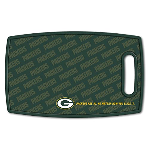 YouTheFan NFL Green Bay Packers Logo Cutting Board - 14x9 Inch Reversible Kitchen Utensil