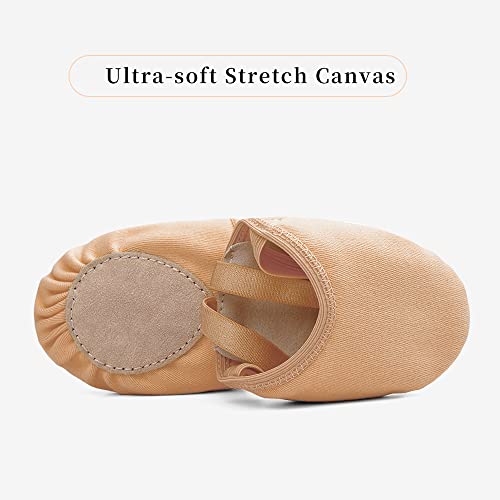 Half Sole Dance Shoes for Women - Canvas Lyrical Pirouette 7.5-8.5